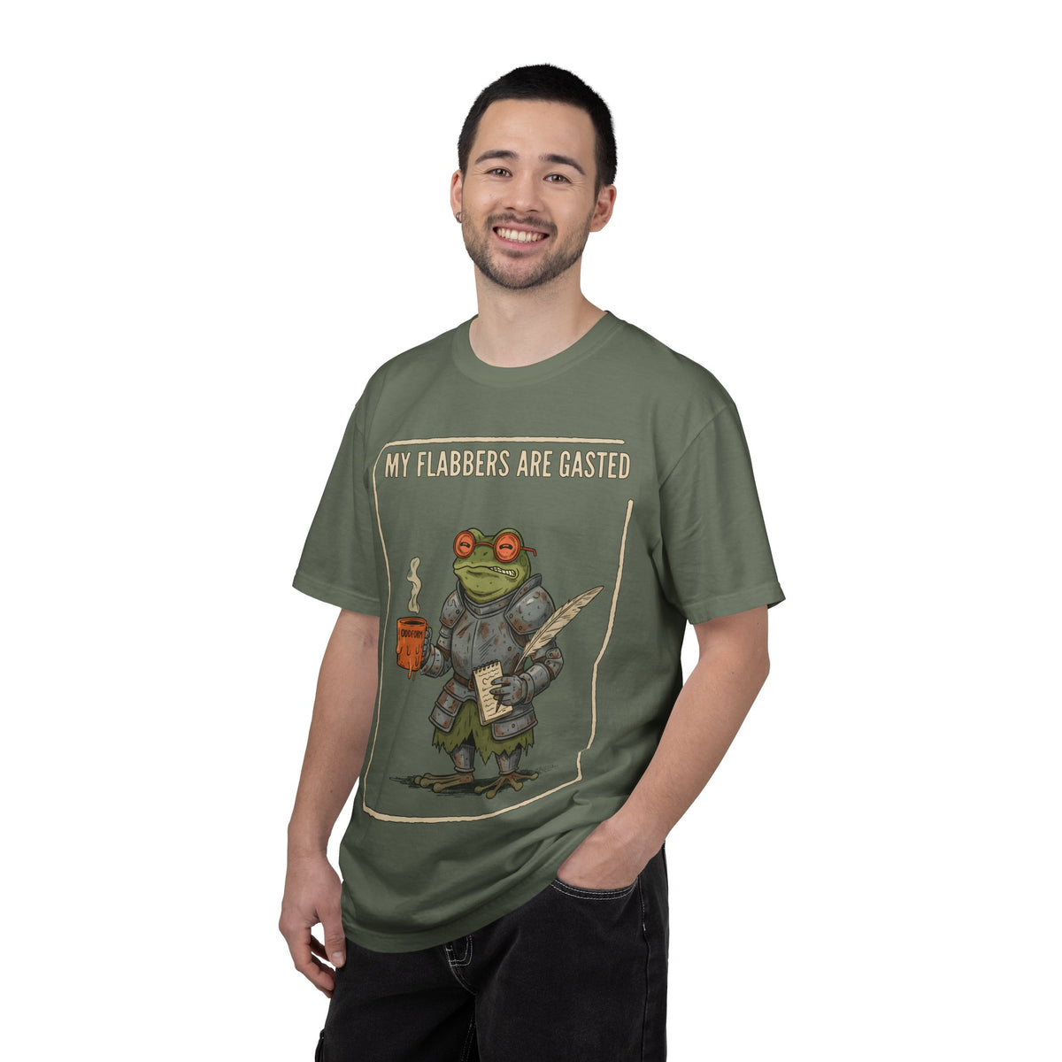 My Flabbers Are Gasted frog knight T-Shirt | Fantasy frog art