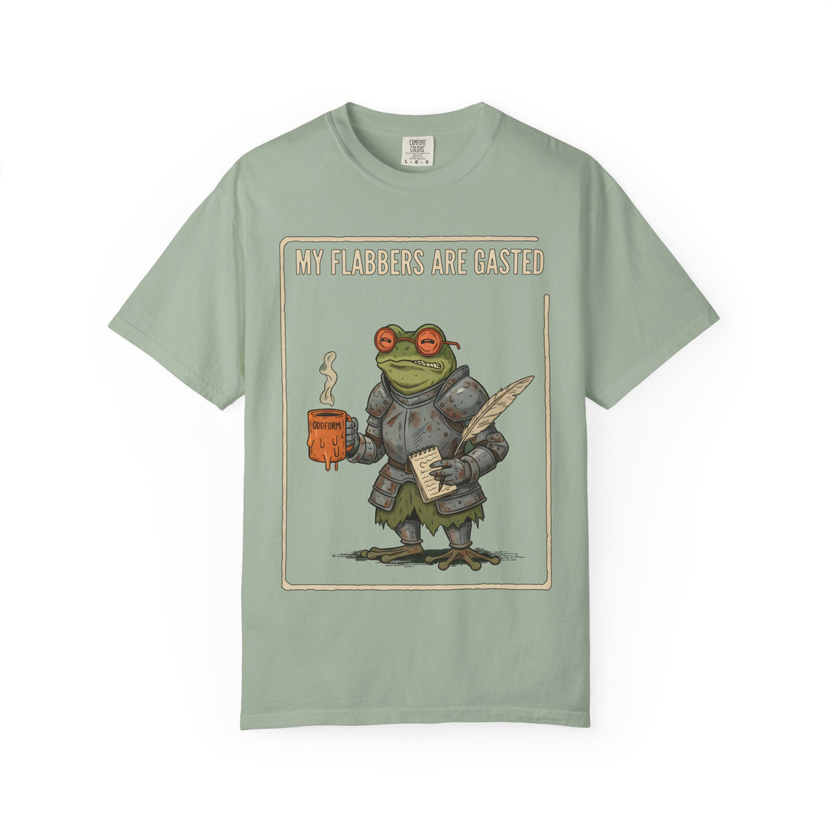 My Flabbers Are Gasted frog knight T-Shirt | Fantasy frog art