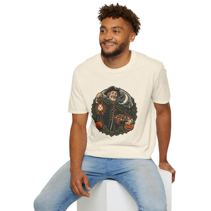 Halloween Candy Host T-Shirt | Vintage Night Watchman Art