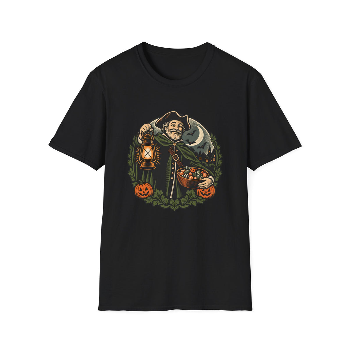 Halloween Candy Host T-Shirt | Vintage Night Watchman Art