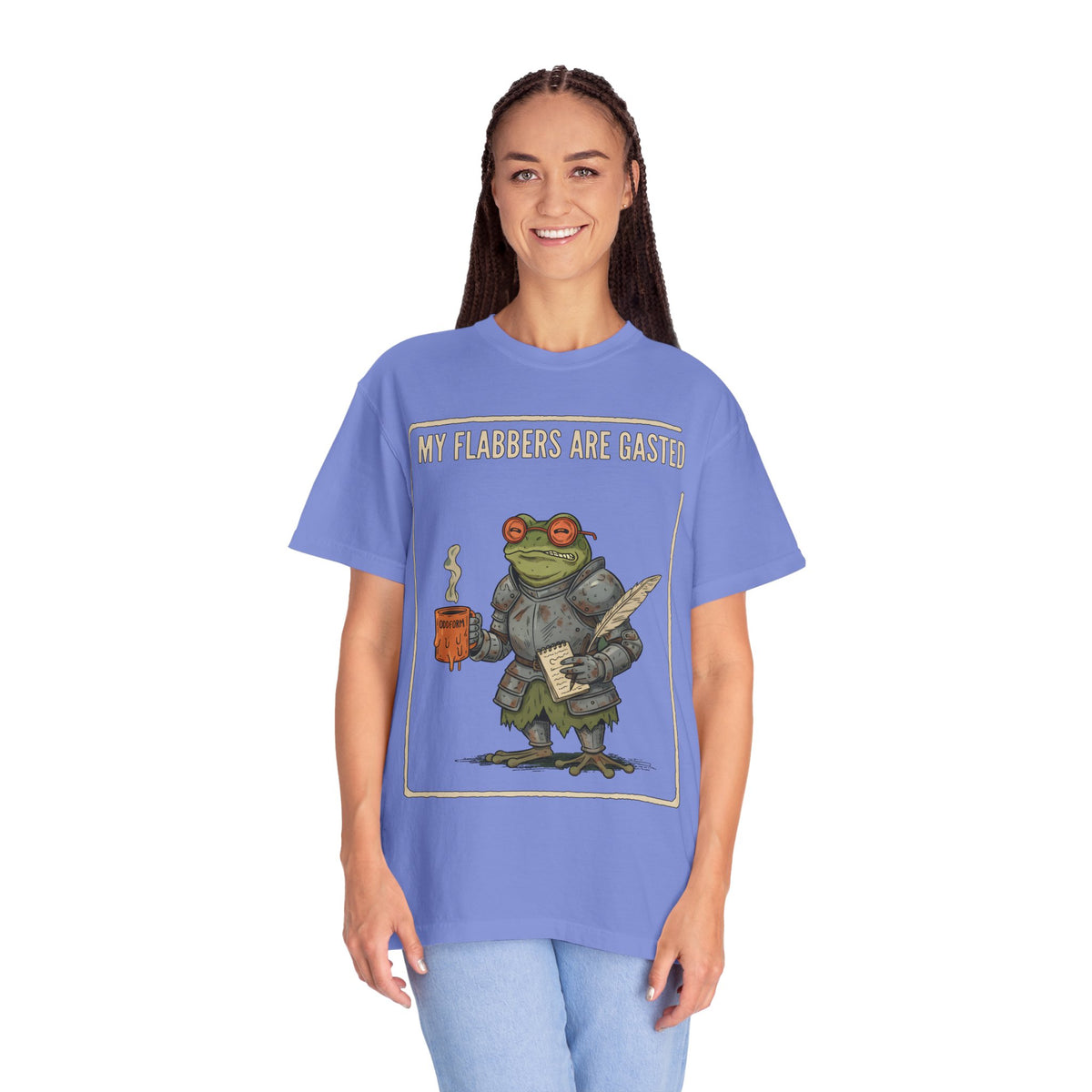 My Flabbers Are Gasted frog knight T-Shirt | Fantasy frog art