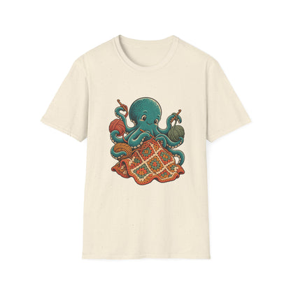 Crochet Lover T-Shirt | Octopus and Granny Square Art