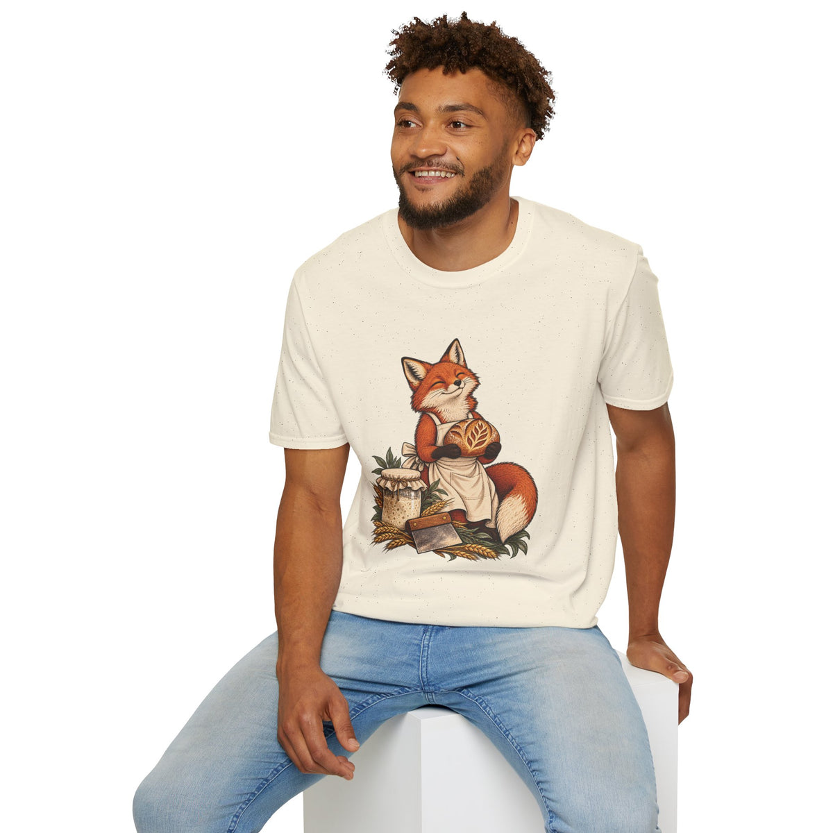 Sourdough Baker T-Shirt | Fox and Fresh Bread Art