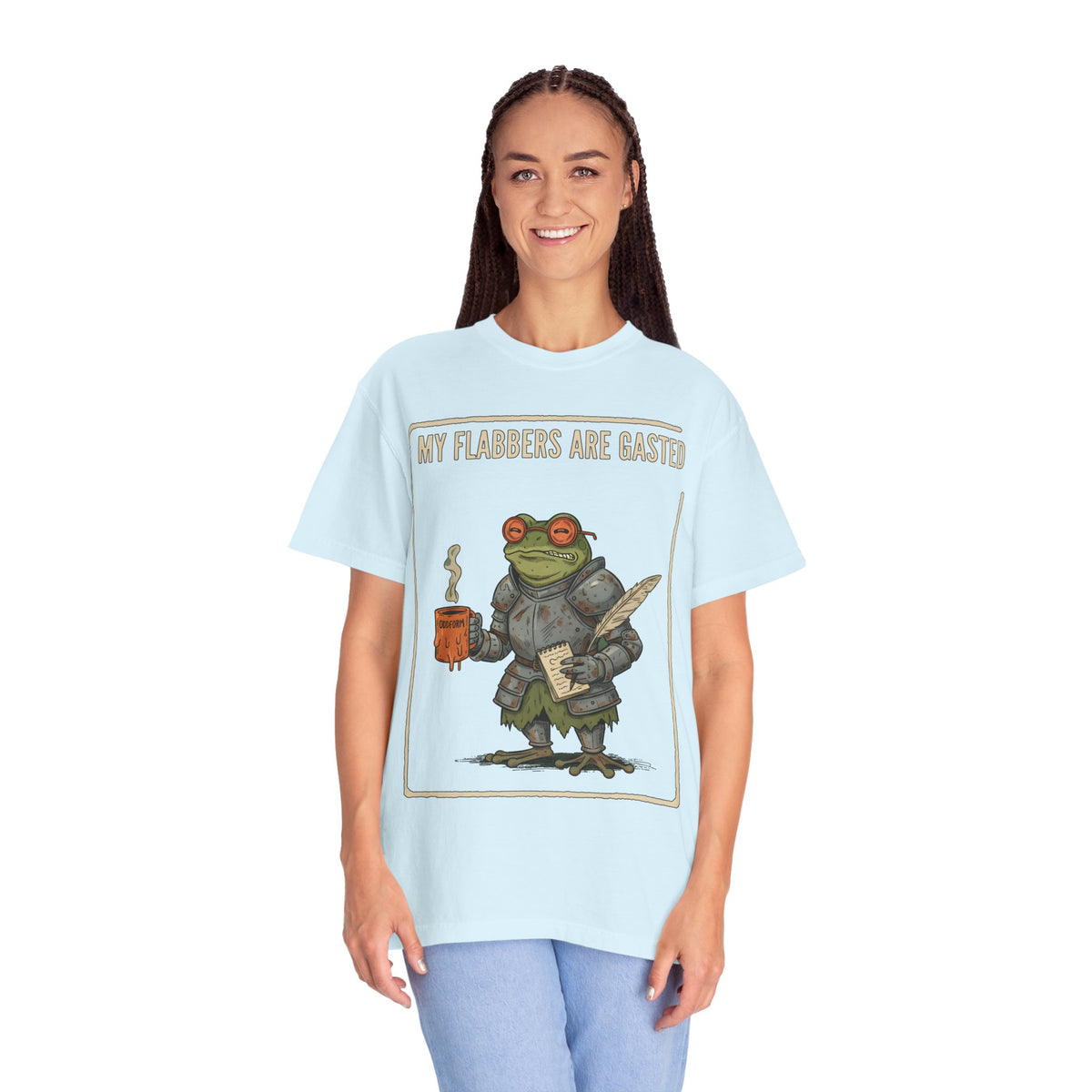 My Flabbers Are Gasted frog knight T-Shirt | Fantasy frog art
