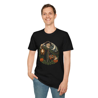 Halloween Candy Host T-Shirt | Vintage Night Watchman Art