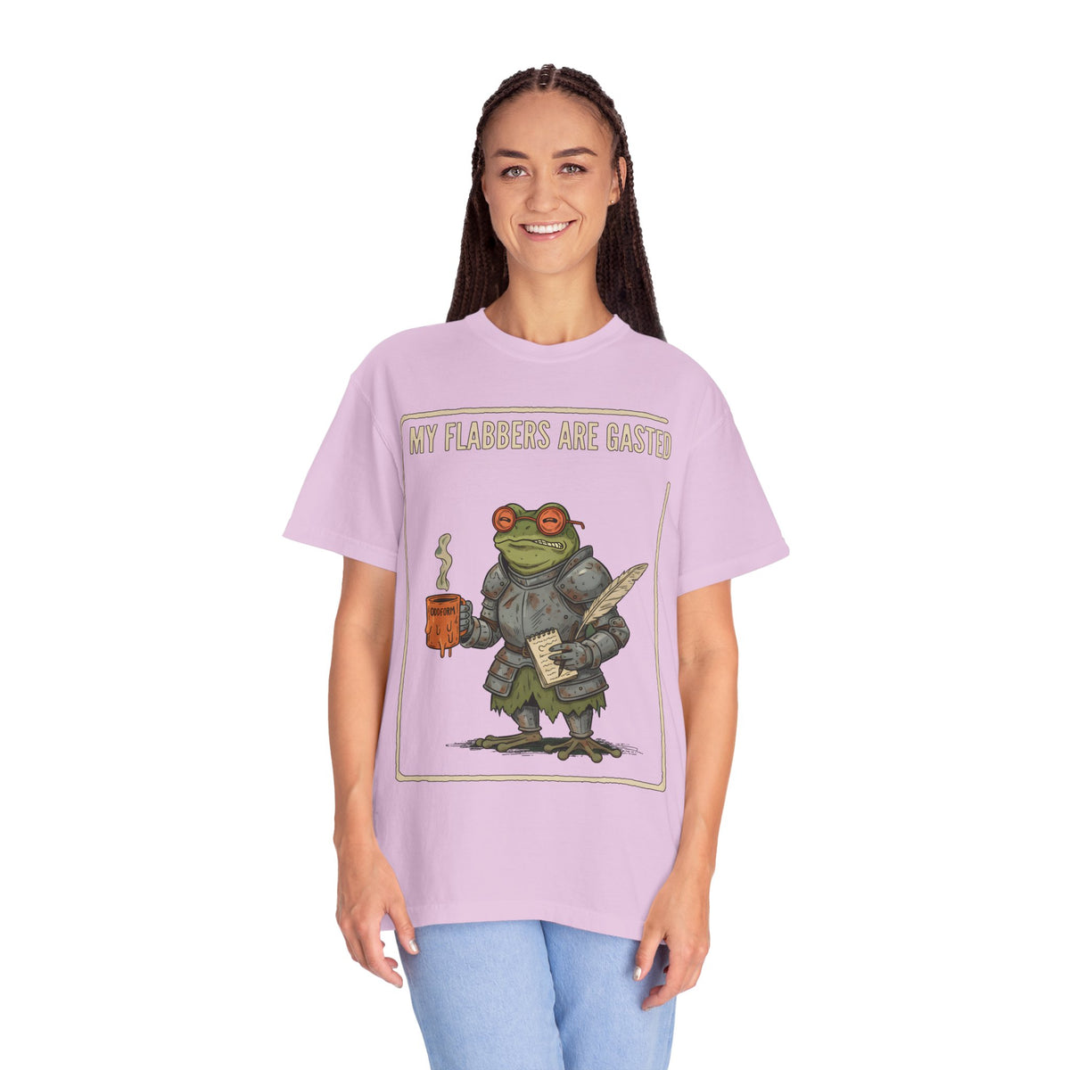My Flabbers Are Gasted frog knight T-Shirt | Fantasy frog art