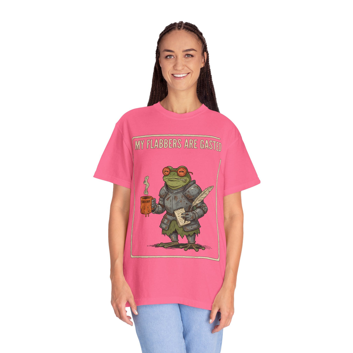 My Flabbers Are Gasted frog knight T-Shirt | Fantasy frog art