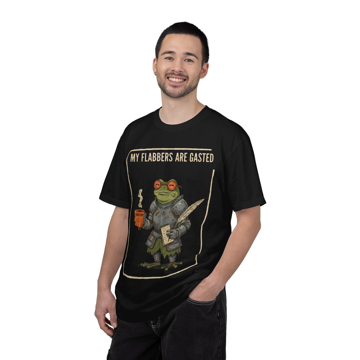My Flabbers Are Gasted frog knight T-Shirt | Fantasy frog art