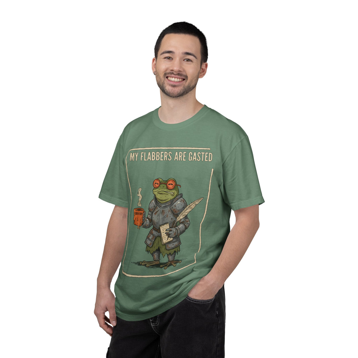 My Flabbers Are Gasted frog knight T-Shirt | Fantasy frog art