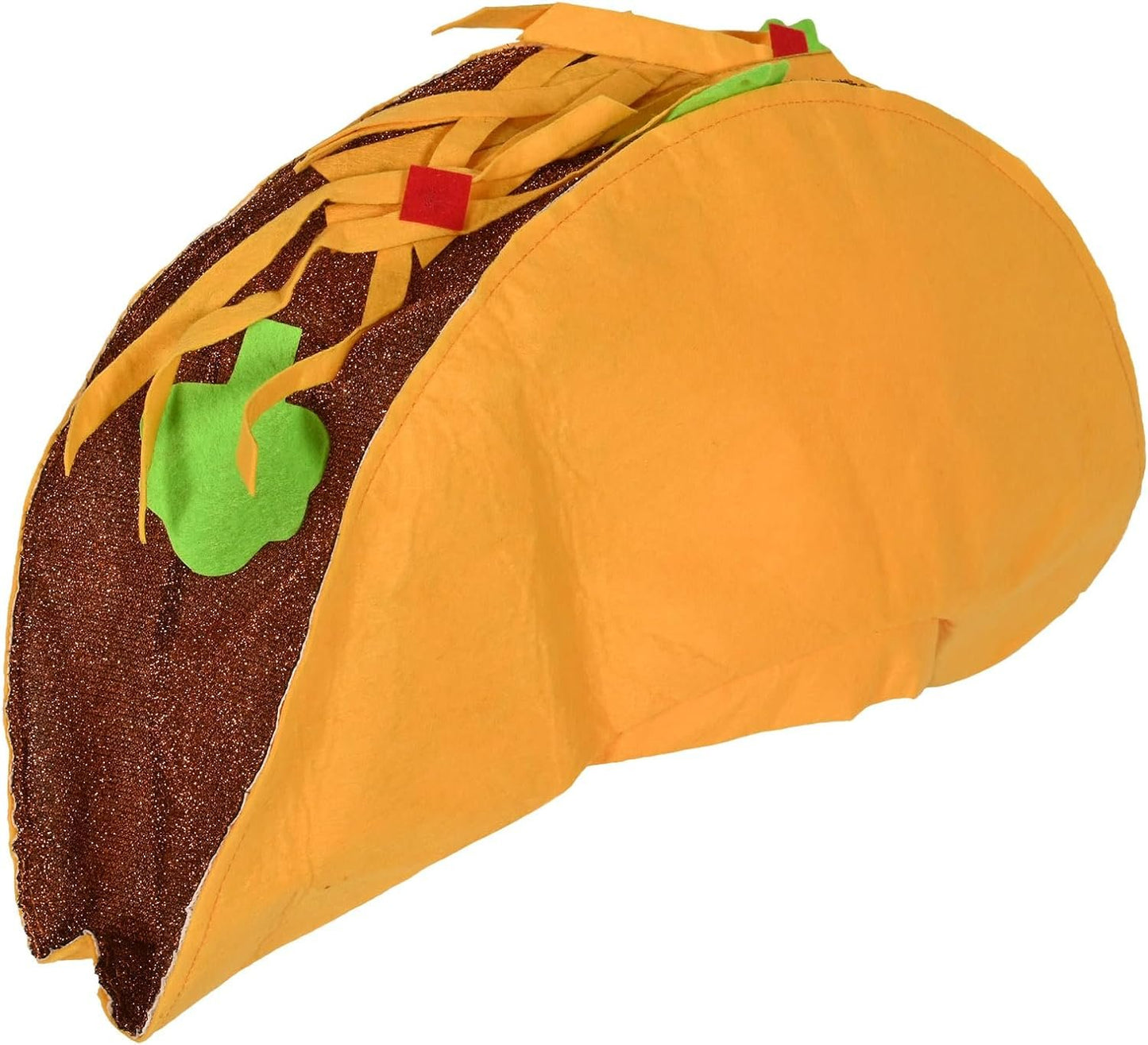 Beistle Taco Hat for Mexican Theme Cinco De Mayo Fiesta Party Supplies Funny Halloween Costume, Wacky Hair Day Accessories, One Size, Tan/Brown/Green/Red/Yellow