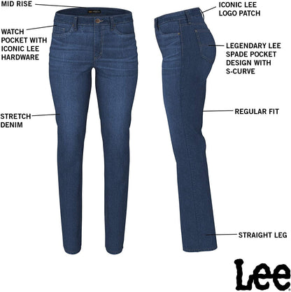 Lee Women's Plus Size Regular Fit Straight Leg Jean