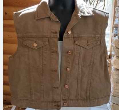Wild Fable Brown Denim Vest/Jacket, Size M