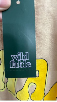 Wild Fable Peach 'Hawaii 92' Graphic Cropped T-shirt, Size L