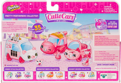 Cutie Cars Shopkins Three Pack - Pretty Performers Collection