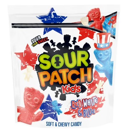 SOUR PATCH KIDS Red, White & Blue Soft & Chewy Candy, 1.8 lb