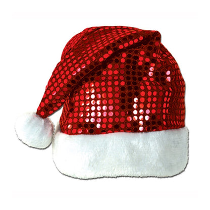 Beistle Sequin-Sheen Santa Hat, Pack of 3