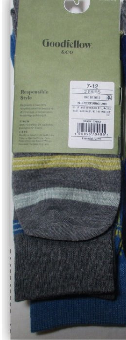 Good Fellow & Co 2 pack Blue Crew Socks Size 7-12