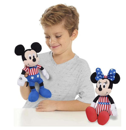 Disney Patriotic Mickey & Minnie Mouse 8" Plush Set