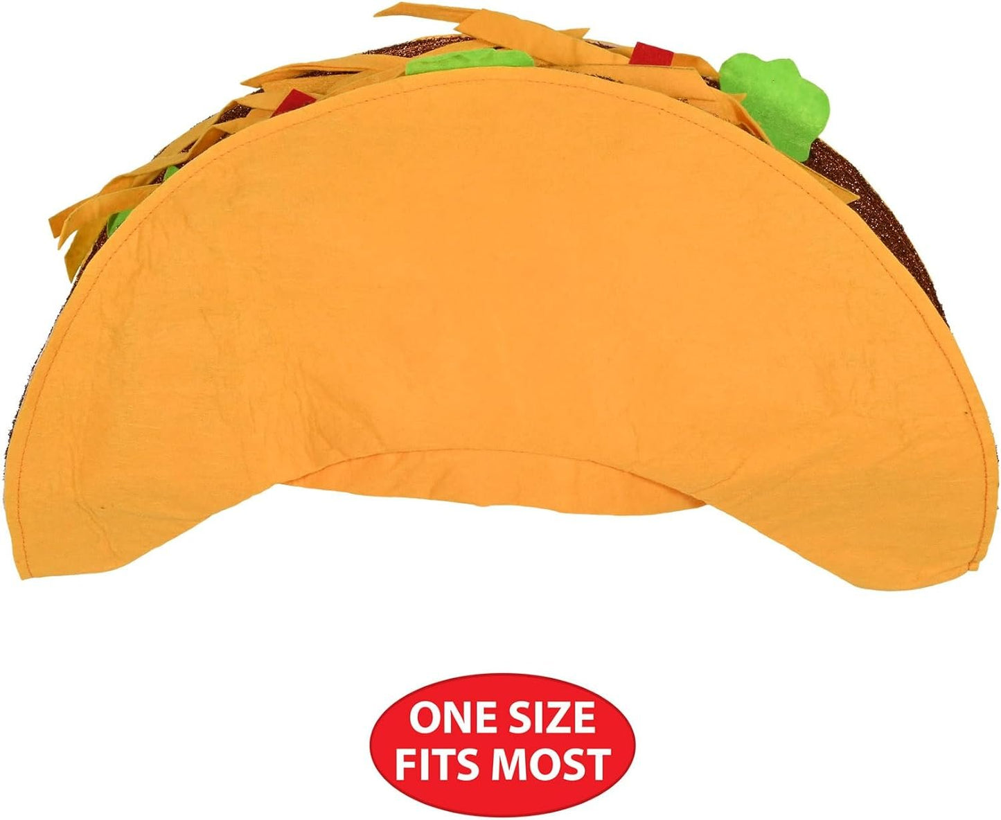 Beistle Taco Hat for Mexican Theme Cinco De Mayo Fiesta Party Supplies Funny Halloween Costume, Wacky Hair Day Accessories, One Size, Tan/Brown/Green/Red/Yellow