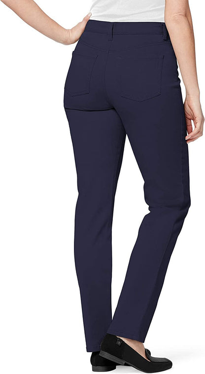 Gloria Vanderbilt Women's Misses Amanda Classic High Rise Tapered Jean, Marine Navy, 12 Short