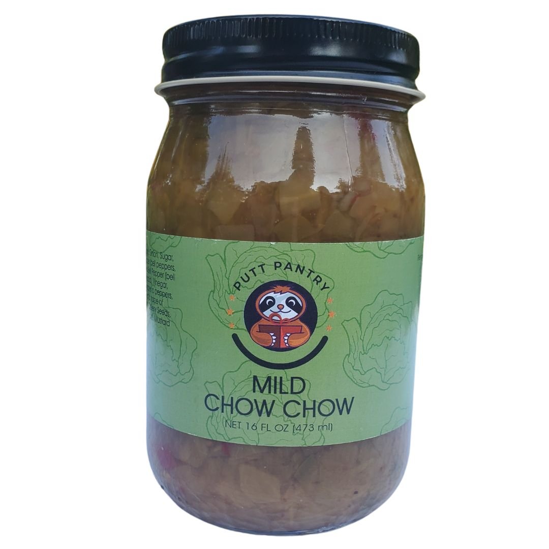 Putt Pantry Mild Chow Chow, 16 oz Jar, Traditional Southern Relish