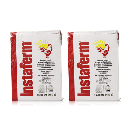 Lallemand Instaferm Instant Dry Yeast Leavening Agent, Red, 15.88 Oz (2 pack)