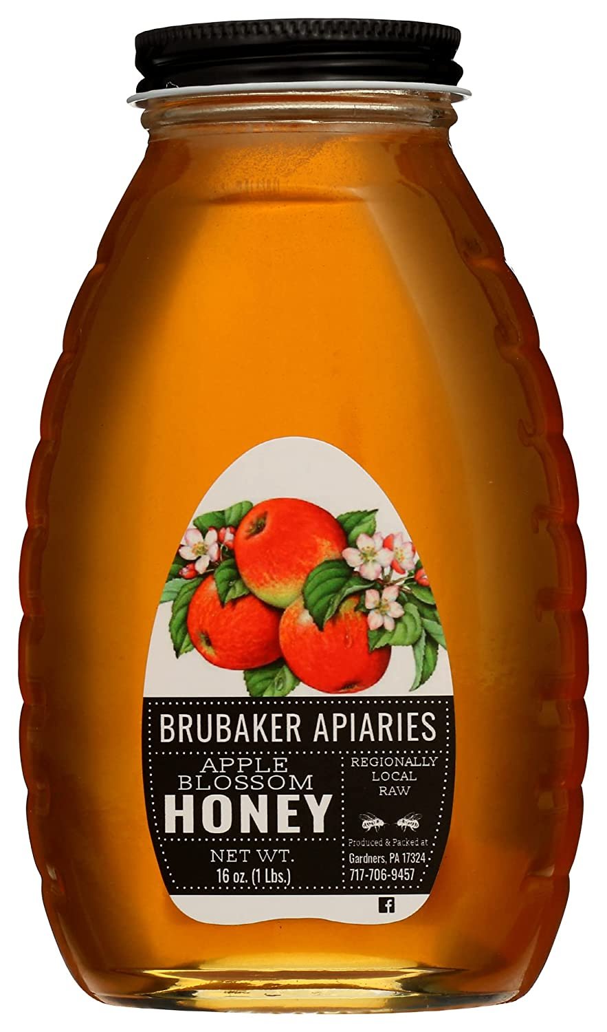 BRUBAKER Apple Blossom Honey, 16 OZ