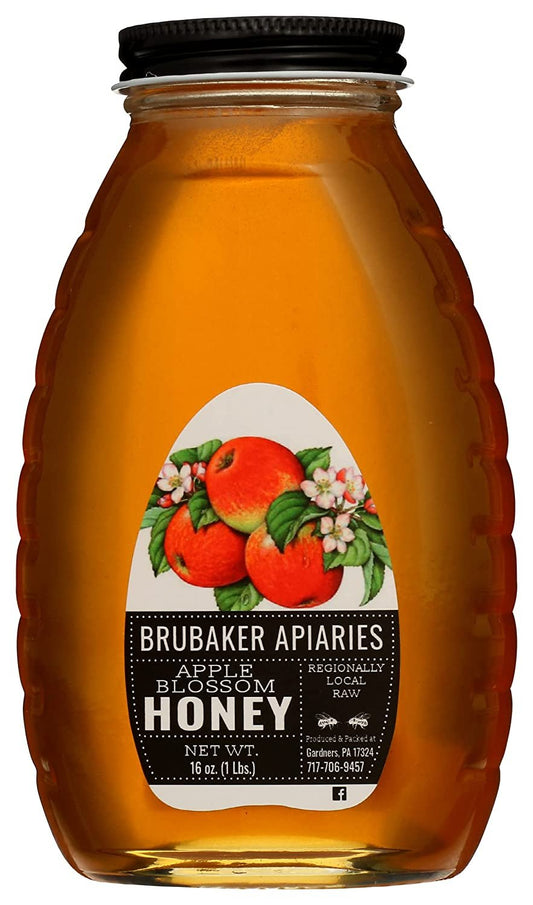 BRUBAKER Apple Blossom Honey, 16 OZ