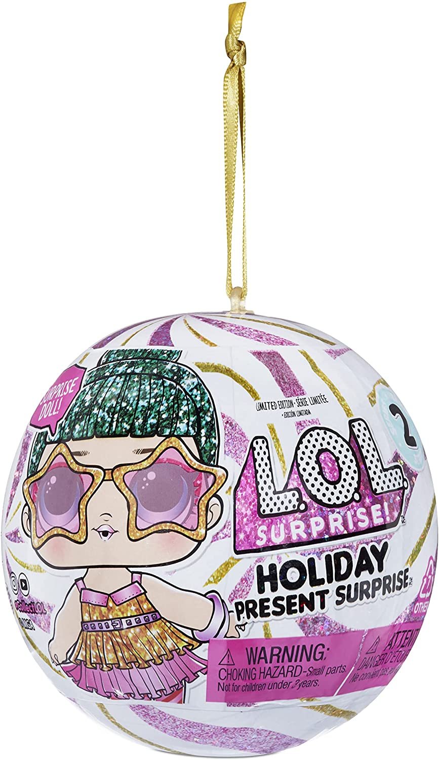 LOL Surprise Holiday Supreme Doll Tinsel with 8 Surprises Including Collectible Holiday Doll, Shoes, and Accessories | Great Gift for Kids Ages 4+