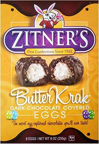 Zitner's Butter Krak Eggs, Dark Chocolate Covered Eggs, (2) 8 Count Boxes (Total 1 Pound, 2 Ounces)