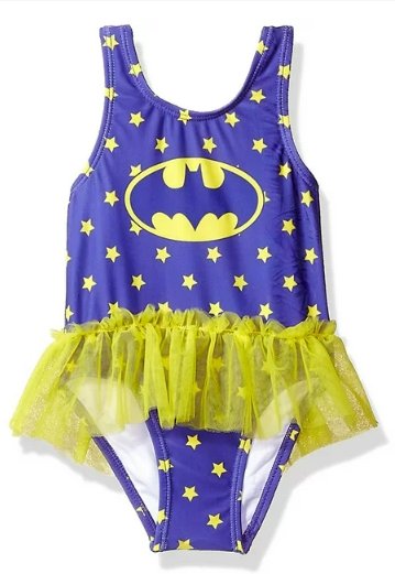 Batgirl Tutu Swimsuit, Eggplant Purple, Dreamwave Warner Bros Batman