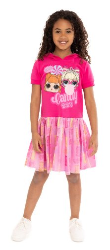 L.O.L. Surprise! Girls Hooded Cosplay Dress with Tulle Skirt