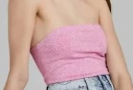 Wild Fable Womens Pink Floral Strapless Tube Top, Size XS