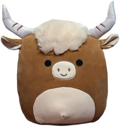 Squishmallows Original 14 inch Calton the Brown Highland Cow - Child's Ultra Soft Stuffed Plush Toy