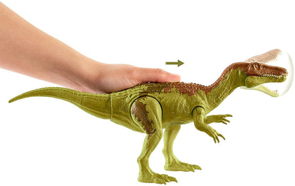 Jurassic World Roar Attack Baryonyx Limbo Camp Cretaceous Dinosaur Figure with Movable Joints, Realistic Sculpting, Strike Feature & Sounds, Carnivore, Kids Gift 4 Years & Up