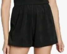 Wild Fable Ladies Black Terrycloth Convertible Strap Romper, Size L