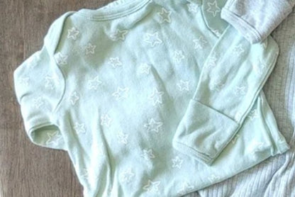 Cloud Island Green Heart 2 pk Sleepers Size NB