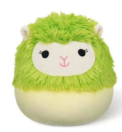 Squishmallows 12" Cavaleri the Alpaca, Bright Green with Fuzzy Mane