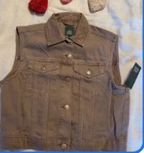 Wild Fable Brown Denim Vest/Jacket, Size M