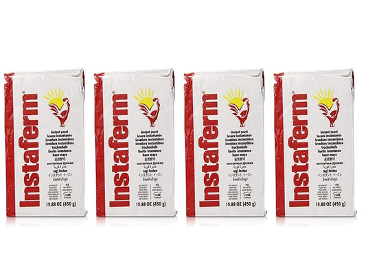 Lallemand Instaferm Instant Dry Yeast Leavening Agent, Red, 15.88 Oz (4 Pack)