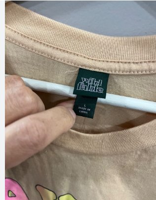 Wild Fable Peach 'Hawaii 92' Graphic Cropped T-shirt, Size L