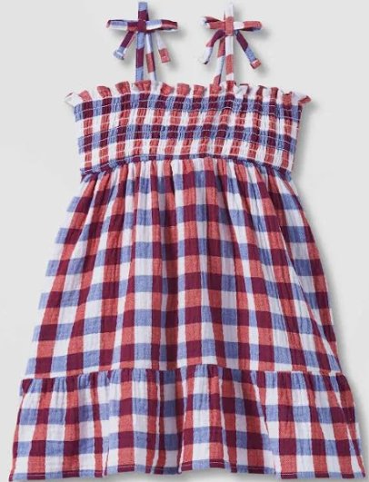 Cat&Jack Star Plaid Sun Dress Size XL