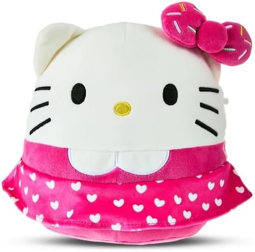 Squishmallow Original Hello Kitty (Pink Heart Dress) Plush, 5 inches, Hello Kitty and Friends