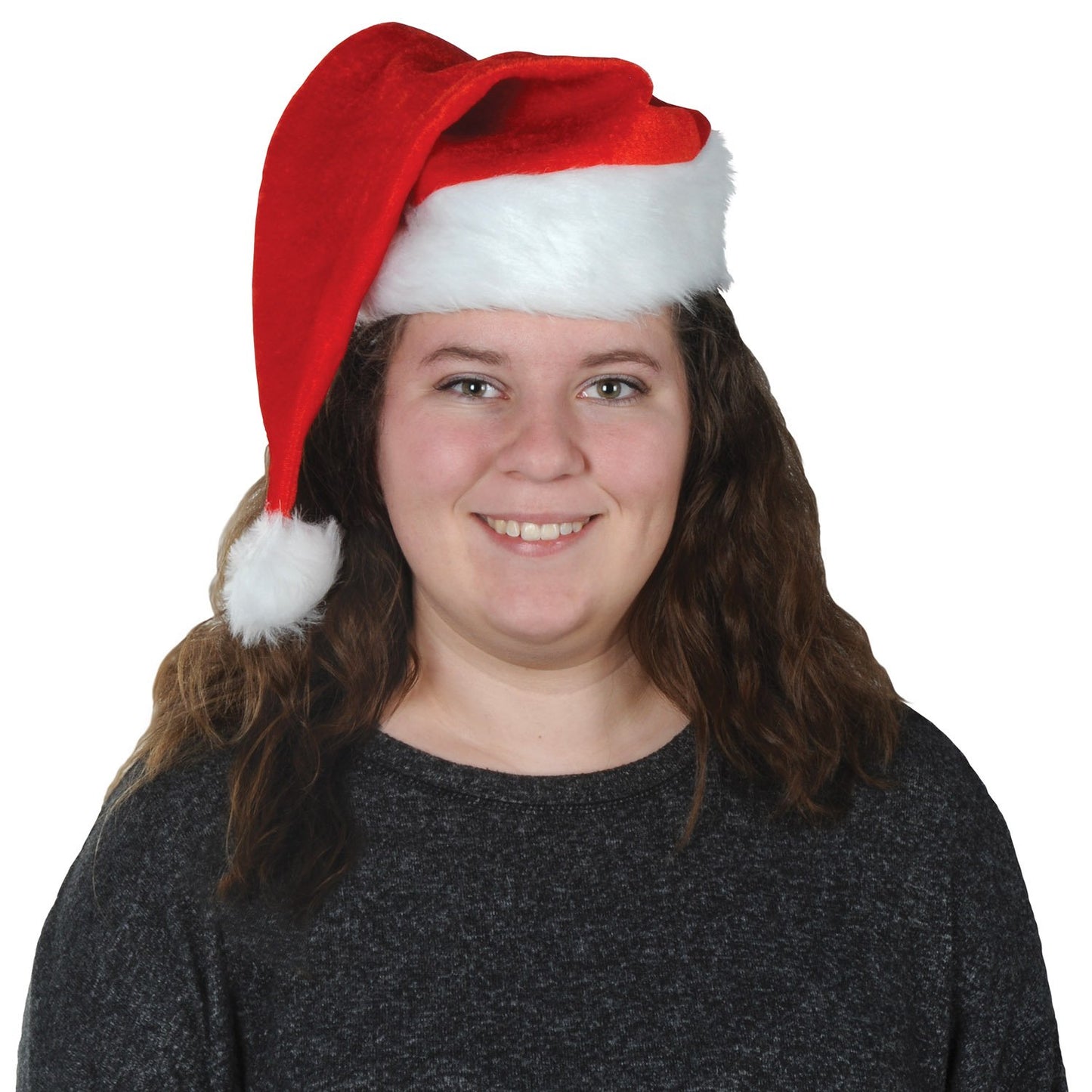 Beistle Velvet Santa Hat with Plush Trim Party Accessory, 3 pack