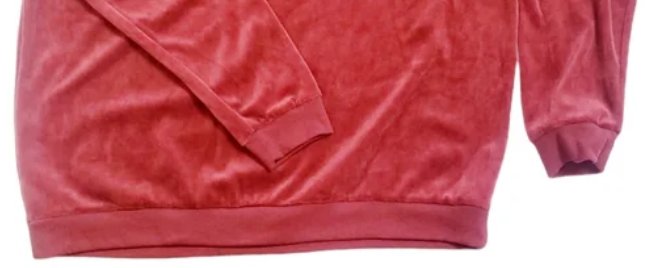 Knox Rose Ladies Rust Velour Long Sleeve Shirt, Size L