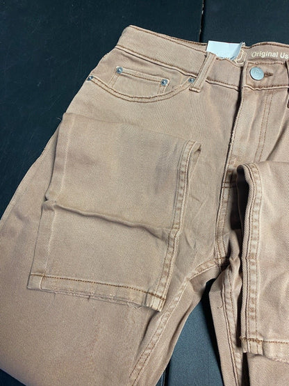 Original Use Mens Brown Slim Taper Stretch Jean, Tan, Size 30X32