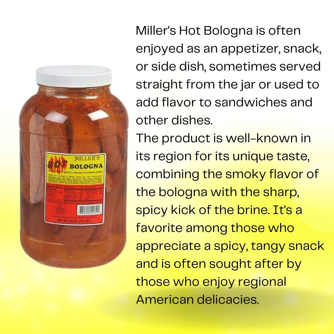 Miller's Hot Bologna, 56 oz. deluxe jumbo jar