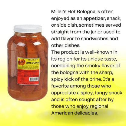 Miller's Hot Bologna, 56 oz. deluxe jumbo jar