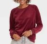 Knox Rose Ladies Rust Velour Long Sleeve Shirt, Size L