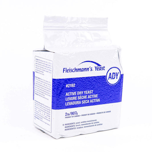 Fleischmann’s Active Dry Yeast Vacuum Pack - 2lb (907g) | Highly Stable & Reliable, Bake White, Brown or Whole Grain Bread, Danish Puff Pastry, English Muffins, Sweet Bread, Cinnamon Buns